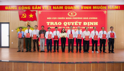 HỘI CỰU CHIẾN BINH PHƯỜNG HÒA CƯỜNG CÔNG BỐ QUYẾT ĐỊNH THÀNH LẬP 52 CHI HỘI TẠI KHU DÂN CƯ