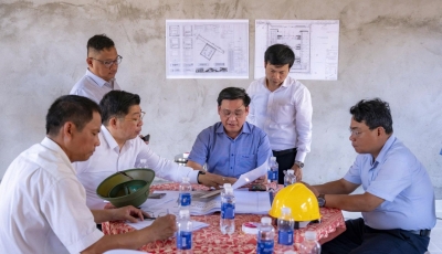 LÃNH ĐẠO PHƯỜNG HÒA CƯỜNG KIỂM TRA TIẾN ĐỘ THI CÔNG TRƯỜNG LIÊN CẤP TH-THCS HÒA THUẬN ĐÔNG VÀ DỰ ÁN MỞ RỘNG KIỆT 149 LÊ ĐÌNH LÝ