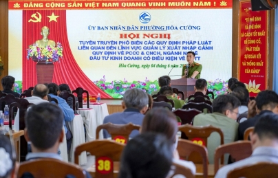 Hơn 150 cơ sở lưu trú tham gia hội nghị phổ biến pháp luật tại phường Hòa Cường Hơn 150 cơ sở lưu trú tham gia hội nghị phổ biến pháp luật tại phường Hòa Cường