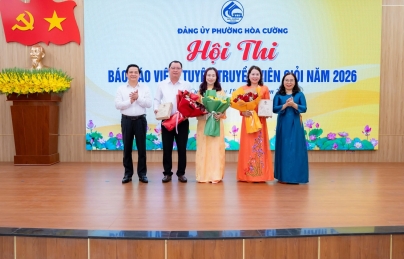 KHAI MẠC HỘI THI BÁO CÁO VIÊN, TUYÊN TRUYỀN VIÊN GIỎI PHƯỜNG HÒA CƯỜNG NĂM 2026 KHAI MẠC HỘI THI BÁO CÁO VIÊN, TUYÊN TRUYỀN VIÊN GIỎI PHƯỜNG HÒA CƯỜNG NĂM 2026